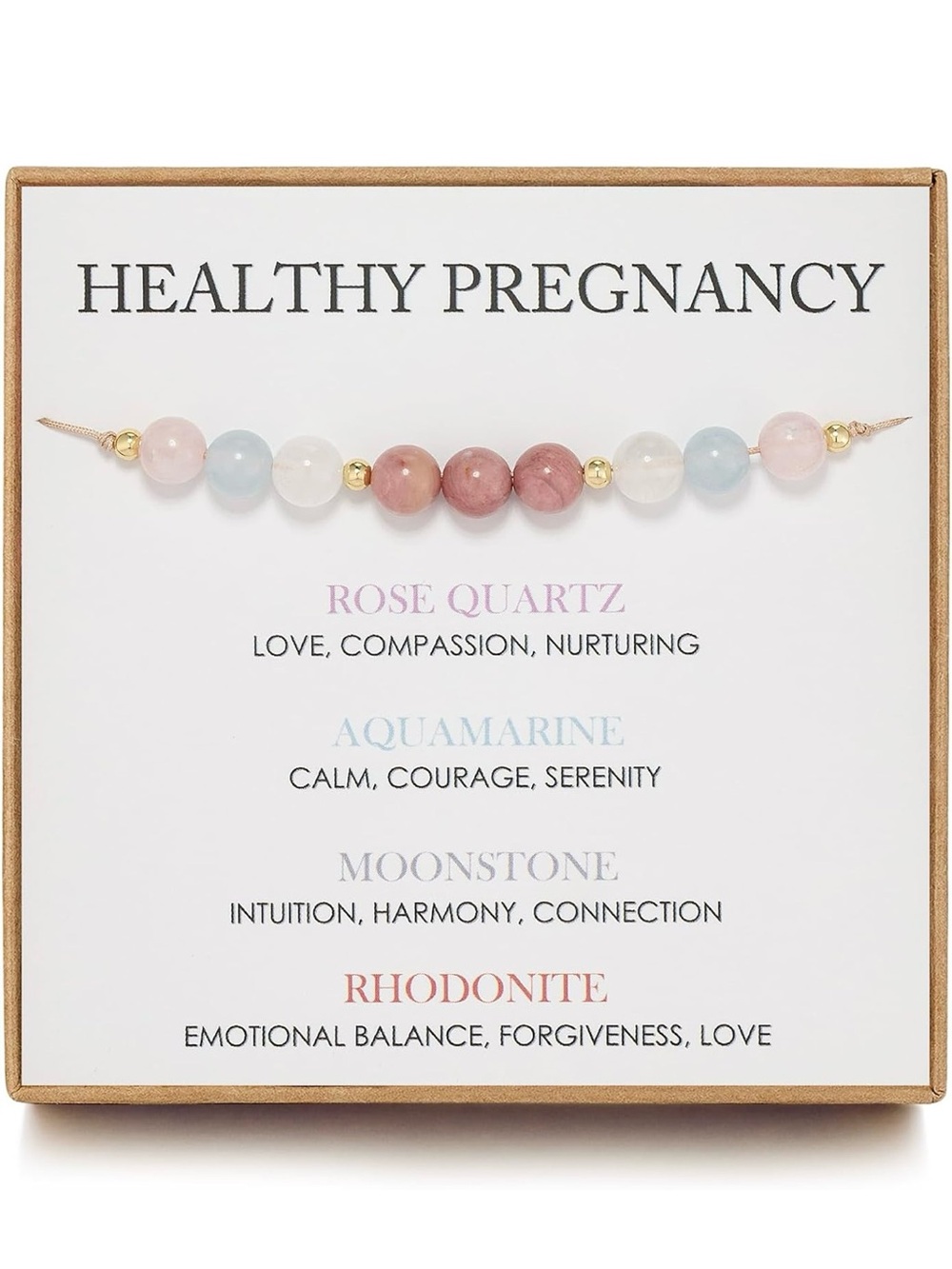 Healthy Pregnancy Gift, Moonstone Bracelet, Hope Bracelet